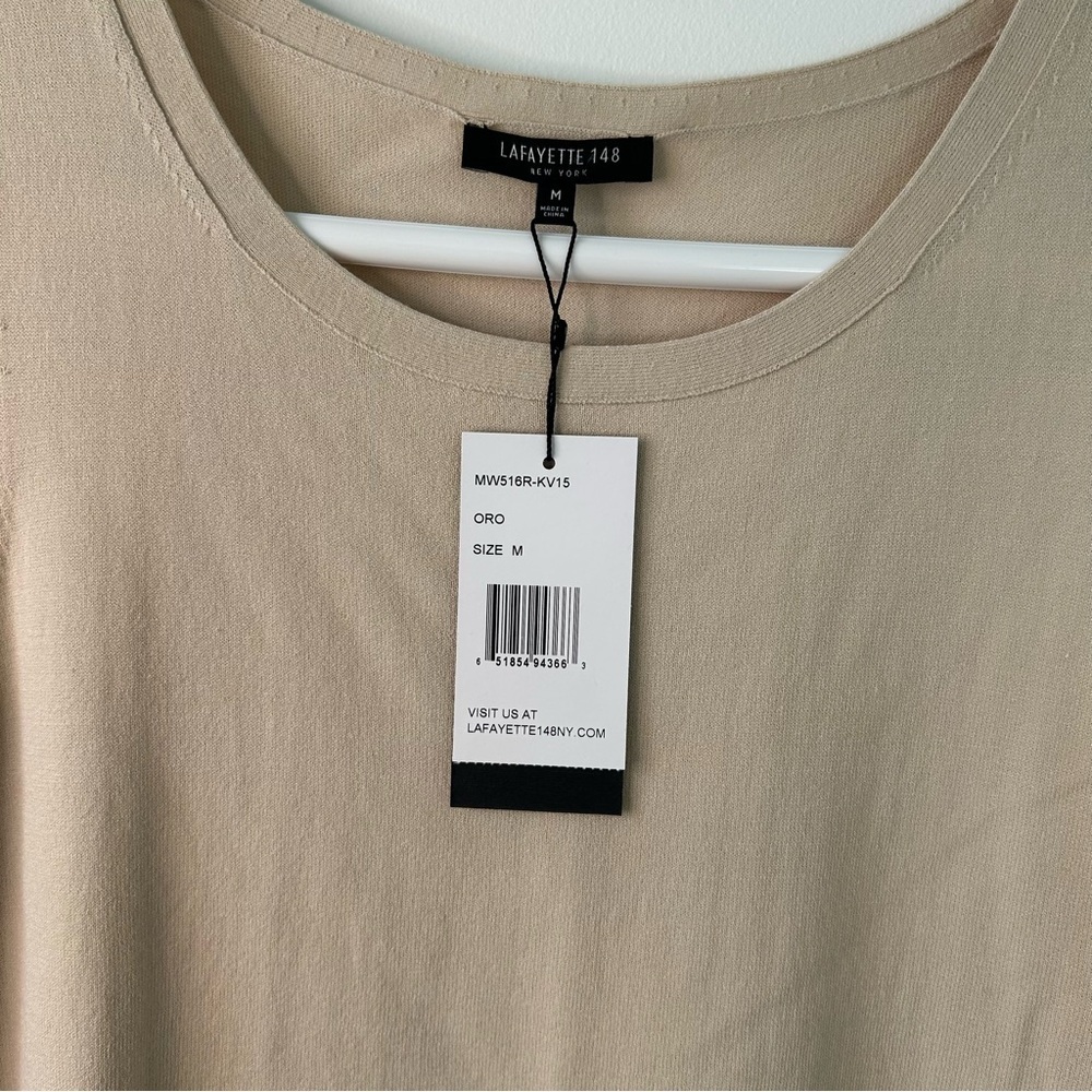 NWT Lafayette 148 beige tank top size Medium - Picture 4 of 9